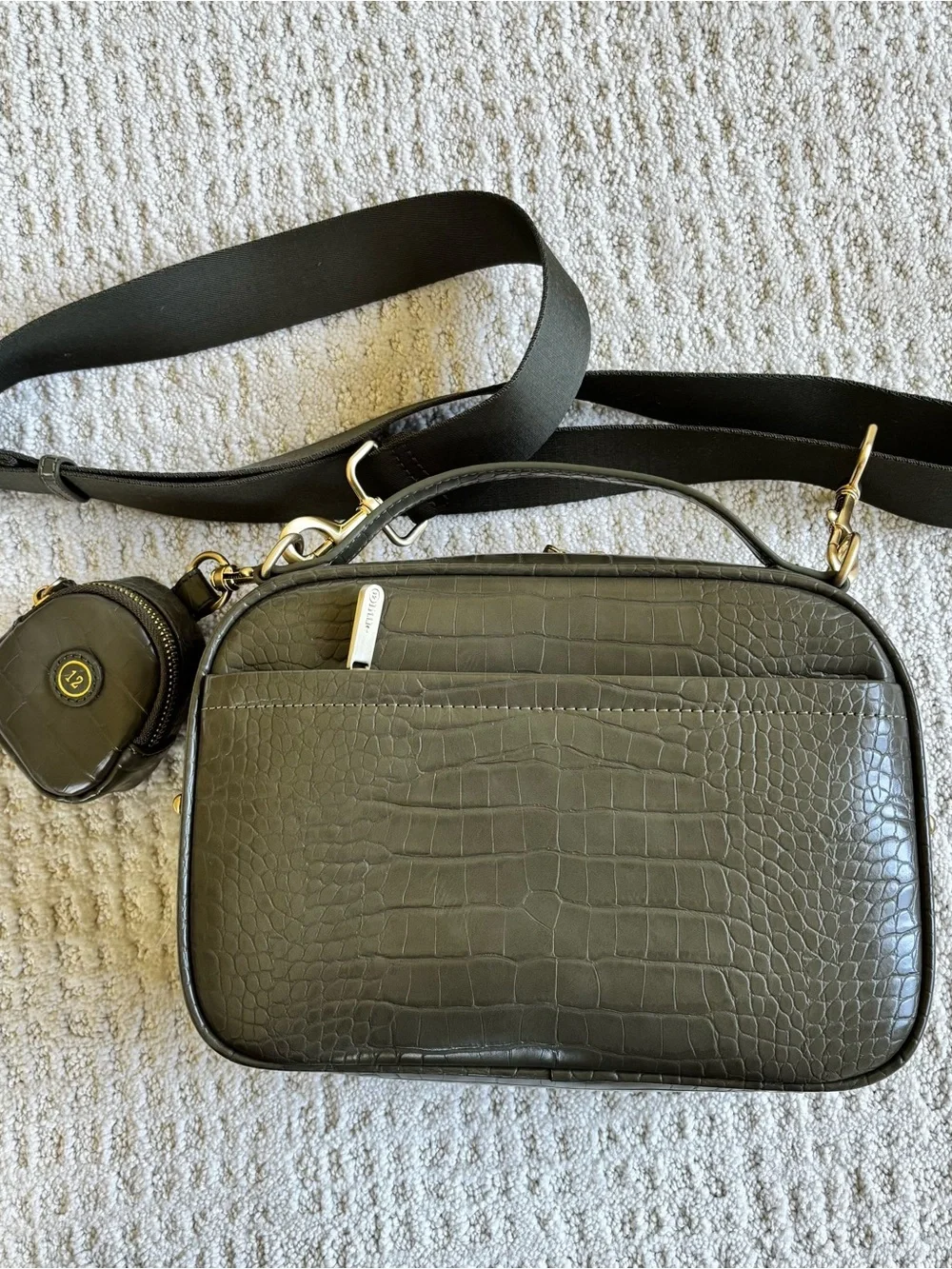TWELVElittle Olive Croc-Embossed Baby Bag